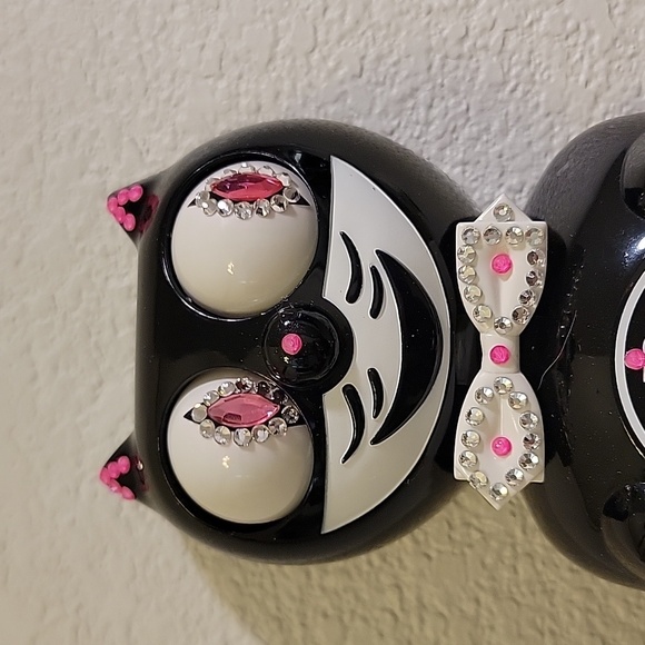 Jeweled Classic Black Kit-Cat Klock clock SUPER RARE - Picture 2 of 4